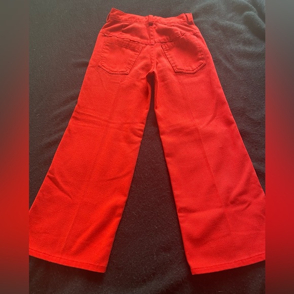Vintage 1970’s Gender Neutral Red Bell Bottom Trousers! - Picture 3 of 11